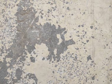 Arka plan için eski beton duvarın soyulmuş dokusu somutlaştırılmış. Sert ve Kirli Soyulmuş Grunge Arka plan dokusu, Kirli Su Sıçratma Duvarı, Soyut Sıçrama Sanatı. Arkaplan için beton duvar rengi. Çizik ve çatlaklarla eski grunge desenleri..