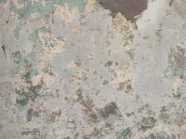 Arka plan için eski beton duvarın soyulmuş dokusu somutlaştırılmış. Sert ve Kirli Soyulmuş Grunge Arka plan dokusu, Kirli Su Sıçratma Duvarı, Soyut Sıçrama Sanatı. Arkaplan için beton duvar rengi. Çizik ve çatlaklarla eski grunge desenleri..