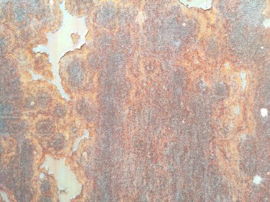 Paslı demir desenli, eski metal desenli yakın çekim.