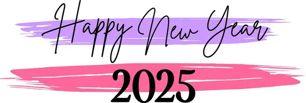 Metin Biçimli 2025 Mutlu Yeni Yıl Soyut Parlak 2025 - Havai fişekler ve maytaplarla dolu bir gece partisi atmosferinde Yeni Yılı kutlamak için Banner,