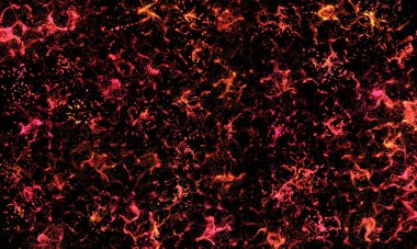 Tütsü dumanı lekeli soyut zemin. Siyah arkaplan üzerinde şeffaf dumanlı tütsü kokusu ve aromatik renkli tütsü. Taranmış Soyut Arkaplan. Fırça darbeli resim.