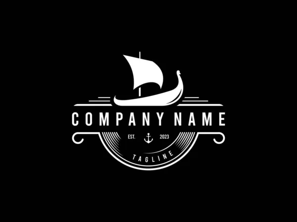 Дизайн Логотипа Парусной Лодки Парусной Яхты — стоковое фото