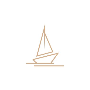 Yelkenli Denizcilik Şirketi Marka Logo Şablonu