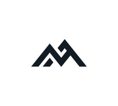 Modern harf N M yaratıcı monogram logosu