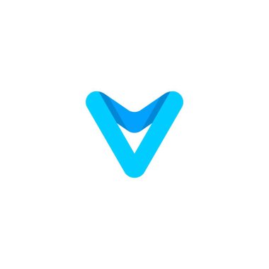 V Logo Design Template Vector Graphic Branding Element.