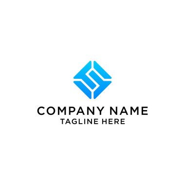 İlk mektup St Logo şablonu tasarım