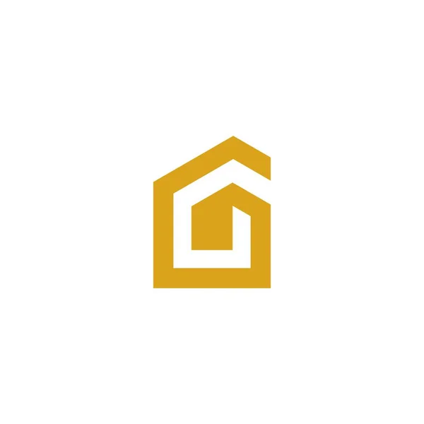 Letra Inicial Building Logo Logo Casa Arquitectura Inicio Plantilla Diseño — Archivo Imágenes Vectoriales