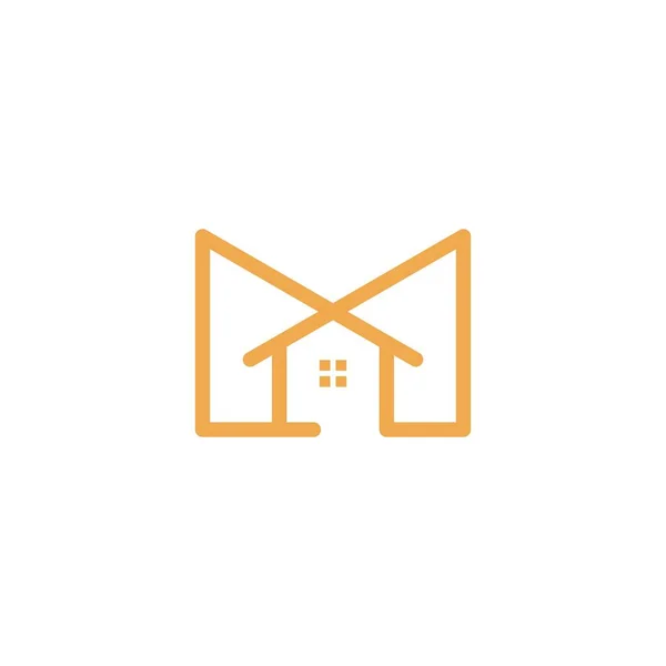 Γράμμα Modern House Εικονίδιο Για Λογότυπο Real Estate — Διανυσματικό Αρχείο