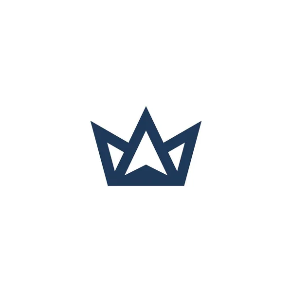 Kung Krona Kunglig Med Pil Författare Kreativ Logotyp Design Mall — Stock vektor