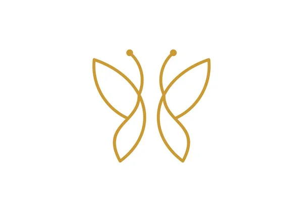 Schmetterling Logo Design Icon Vektor Illustration — Stockvektor