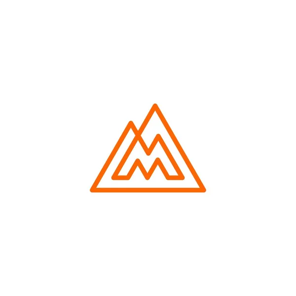 Abstrato Monograma Letra Linha Arte Logotipo — Vetor de Stock