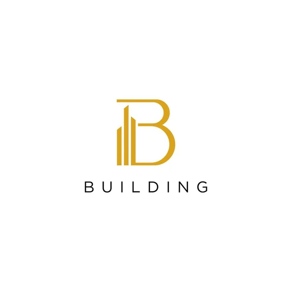 Lettera Iniziale Creativa Con Simbolo Immobiliare Costruzione Logo Collezione Design — Vettoriale Stock