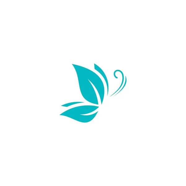 Borboleta Logotipo Desenhado Mão Modelo Conceito Logotipo Beleza Spa — Vetor de Stock