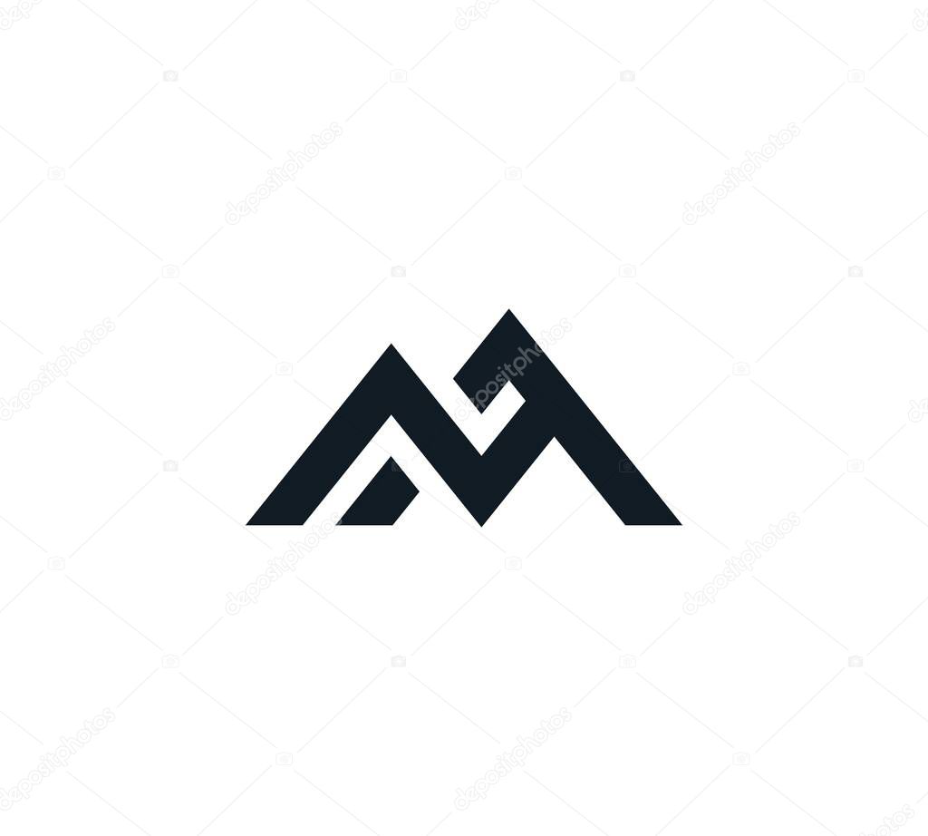 Modern letter N M creative monogram logo