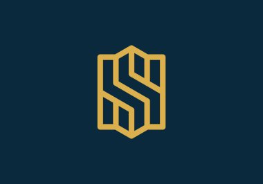 Modern yaratıcı satır H harfi logosu.