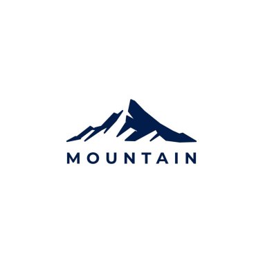 Dağ zirvesi logosu tasarımı. Açık havada yürüyüş macera logosu