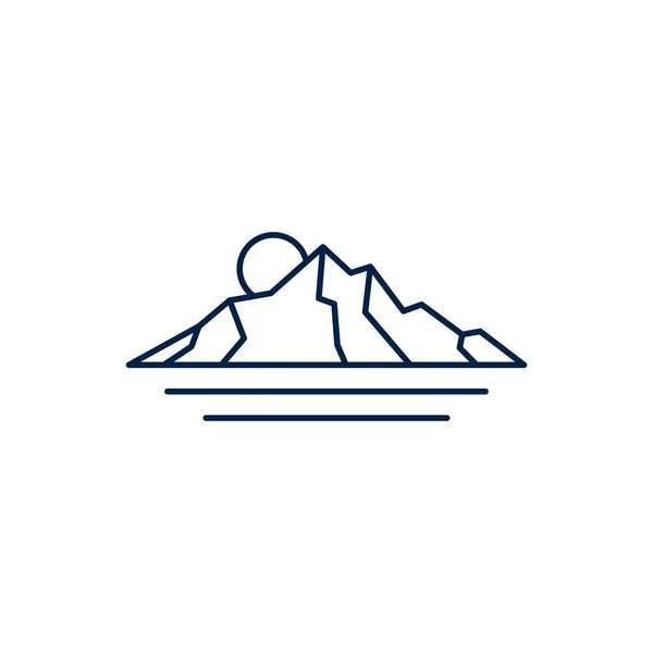 Логотип Горы Виде Иконы — стоковый вектор