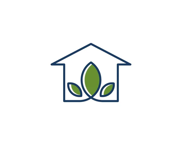 Αφηρημένη Δέντρο Σπίτι Λογότυπο Πρότυπο Σχεδιασμού Μοντέρνο Στυλ Τέχνης Γραμμή — Διανυσματικό Αρχείο