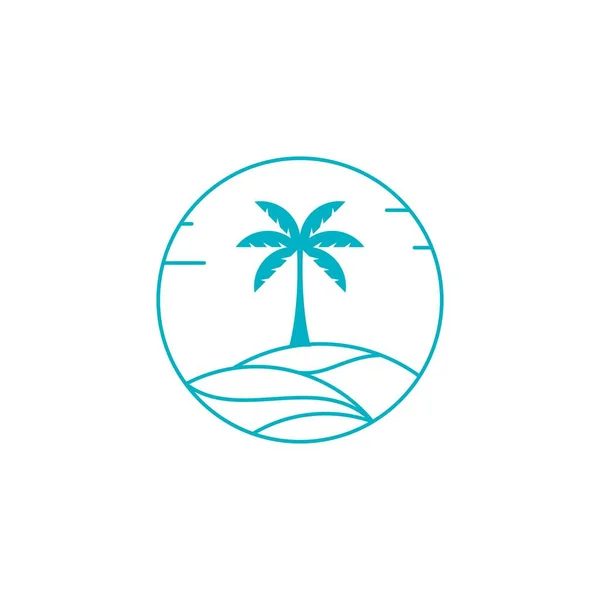 Palm Logó Tervezéshez Pálmafák Palm Vektor Illusztráció Ikonjel — Stock Vector