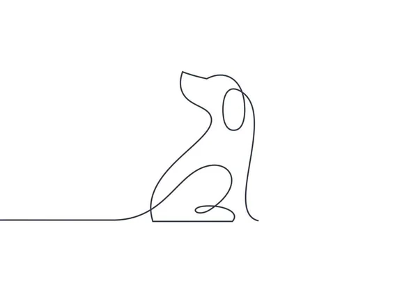 Γραμμικό Διάνυσμα Σιλουέτας Σκύλου Πρότυπο Εικονιδίου Λογότυπου Σκύλου — Διανυσματικό Αρχείο