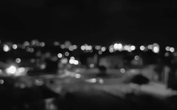 Abstract Defocused Bokeh Blurred Light Traffic Night Time Dark Grey — Stock Photo, Image