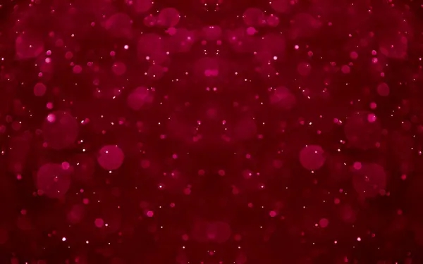 Kırmızı bokeh simli duvar fonu. Sevgililer Günü pastası.