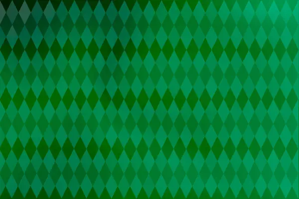 Yeşil renksiz desenli arkaplanda eşkenar dörtgen çizimi. Optik illüzyon teması. Kart, broşür, sanat deco veya daha fazlası için ideal. 
