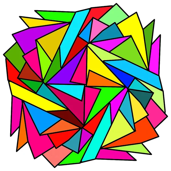 Üçgen şablon arkaplanının renkli soyut tasarımı. 