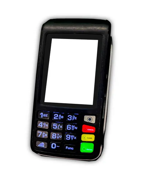 Ödeme özelliği için yeni bir modern, modern büyük süpermarket, dükkan, kafe, süpermarket ve zincirlerin giderek yaygınlaşan bir özelliği