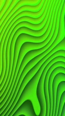 Hareket tasarım duvar kâğıdı üzerinde soyut yeşil renkli dalga, 2D 'de yaratıcı grafikler, dikey video akışında dinamik akışkan kaplama.