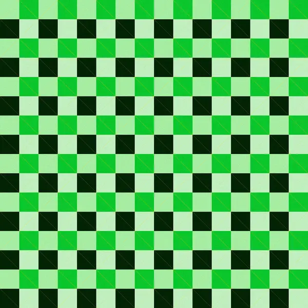 Yeşil ve siyah gingham üzerine soyut Noel festivali. Masa örtüsü dikişsiz desenleri kontrol et.. 