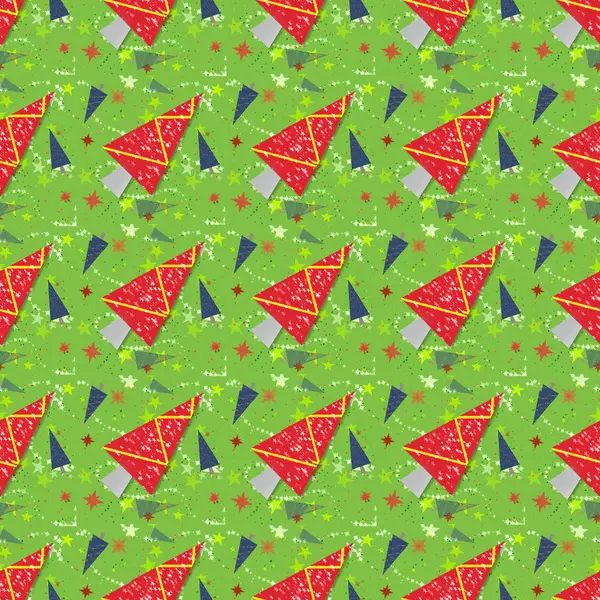 Noel ağacının güzel yeşil ve kırmızı renkleri bir süs eşyası dijital sanat duvar kağıdı arka planında..