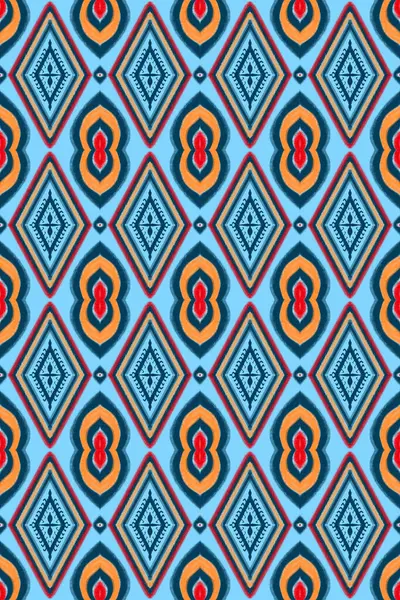 Mavi, beyaz, sarı kumaşlar, tekstil, ambalaj, hediye kartı arkaplanı gibi soyut etnik bohem çizimleri..