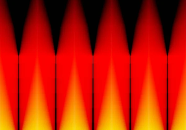 Abstraktní Pozadí Červené Žluté Oranžové Černé Gradient Vertikálními Špičatými Tvary — Stockový vektor