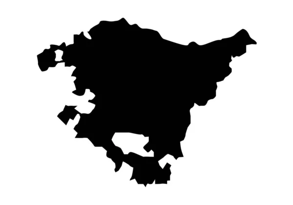 Basków Mapa Kraju Ikona Kolorze Czarnym — Wektor stockowy