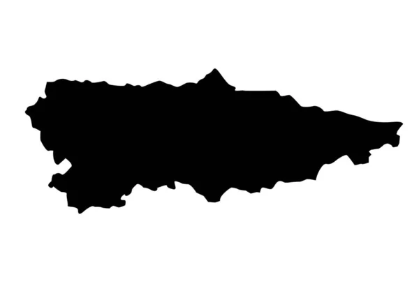 Ikona Prowincji Asturias Czerni Hiszpania — Wektor stockowy