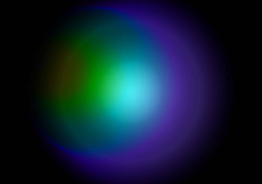 Gözler yeşilin tonlarında, su mavi ve koyu mavi renkler siyah arkaplanda.