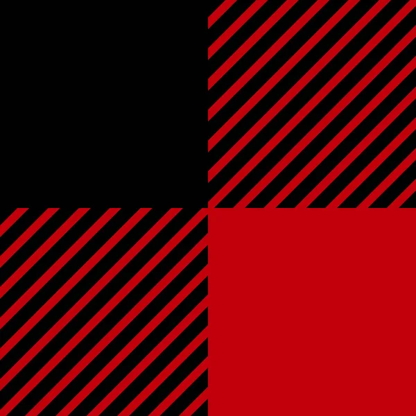Red Black Vichi Pattern — Stock Vector