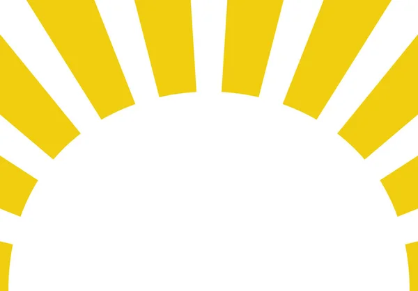 Keltainen Valkoinen Auringonpurkauksen Kuvake Aurinko — vektorikuva