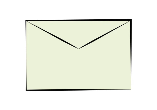 Closed Envelope Visible Flap Cream Tone — Stock Vector