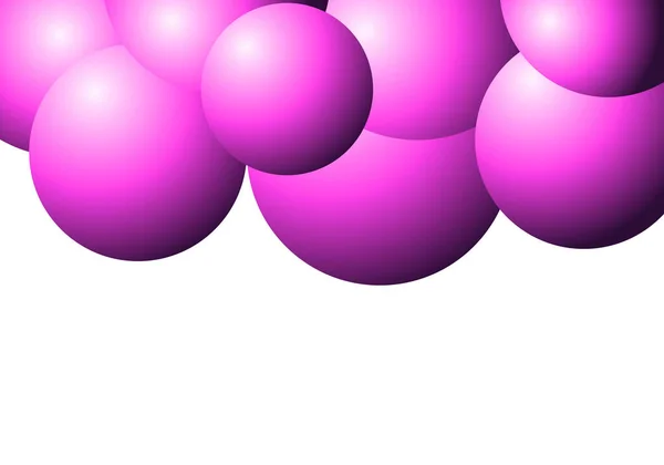 Šablona Bublin Žvýkačkové Růžové Gradient Bílém Pozadí — Stockový vektor