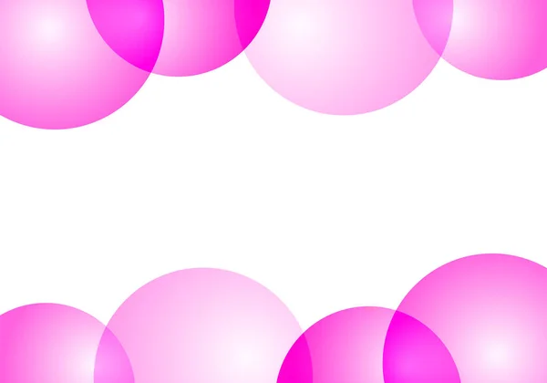 Modèle Ballons Roses Sur Fond Central Blanc — Image vectorielle