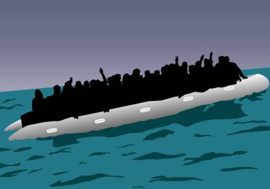 Denizdeki göçmen teknesi