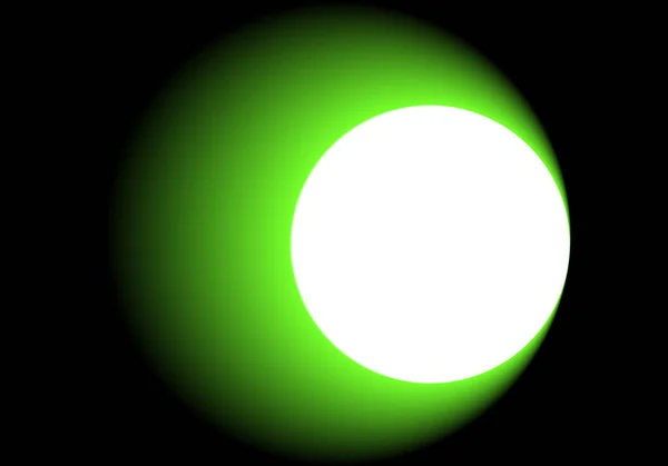 Vollmond Mit Schwarz Grünem Hintergrund Vorlage Mit Weißem Kreis Und — Stockvektor