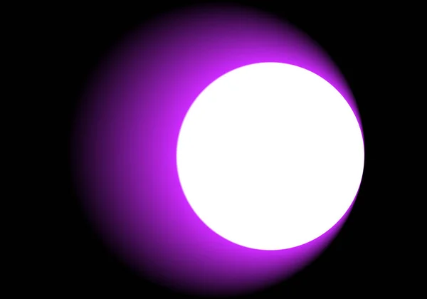 Luna Plină Fundal Negru Violet Gradient Șablon Cerc Alb Fundal — Vector de stoc