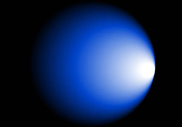 右側にライト付きの放射状の白 黒のグラデーションの背景 ブラックホール 青い光 — ストックベクタ