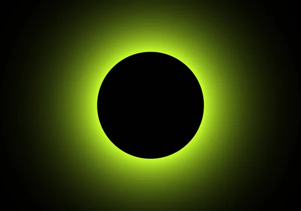 Éclipse Verte Anneau Vert Dégradé — Image vectorielle