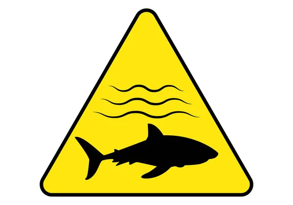 Danger Icon Shark Shark Risk Advisory — Stock Vector