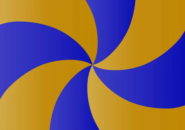 Hintergrund Von Vier Helixen Blau Und Senf — Stockvektor