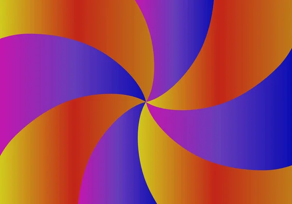 Фон Четырех Спиралей Голубого Фиолетового Горчично Оранжевого Градиента — стоковый вектор